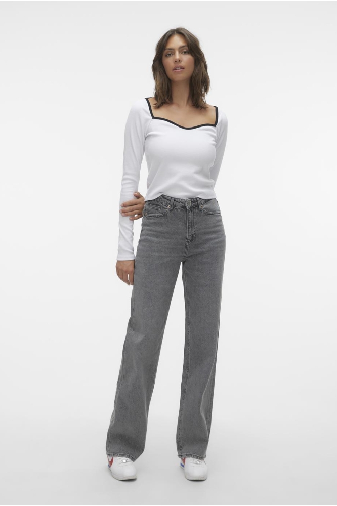 VMTESSA HR WIDE JEANS RA206 GA NOOS 10287304 Medium Grey Denim